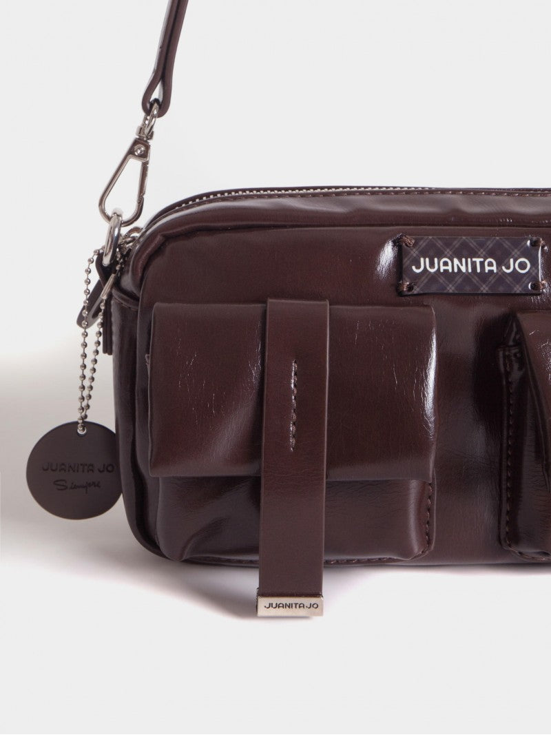 Cartera Bandolera Color Cacao Roxie