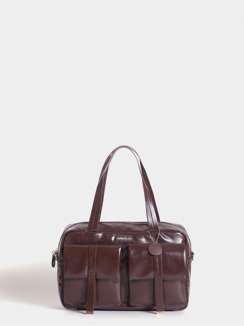 Cartera Grande Color Cacao Roxie