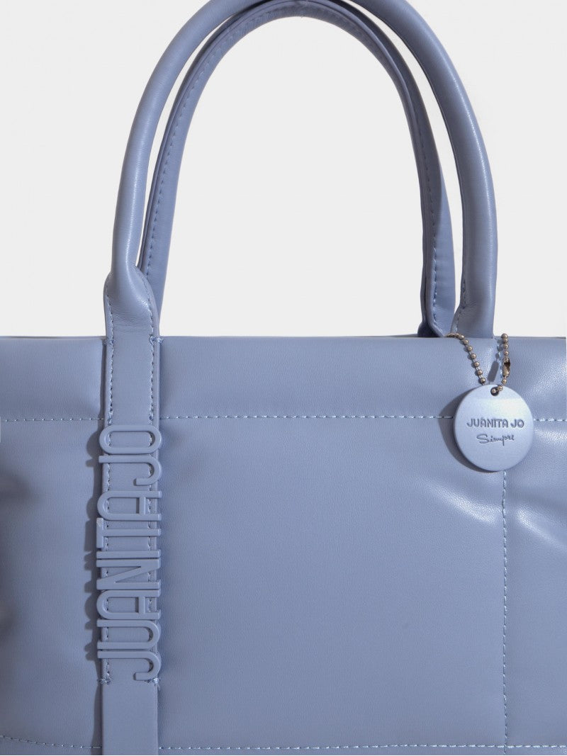Cartera Chica Celeste Puffer