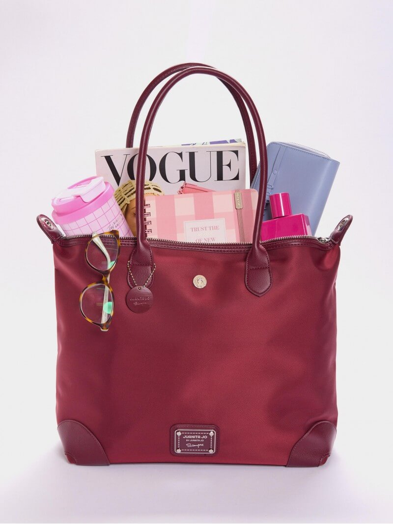 Cartera Tipo Maletín Porta Notebook 14" Bordó Mara