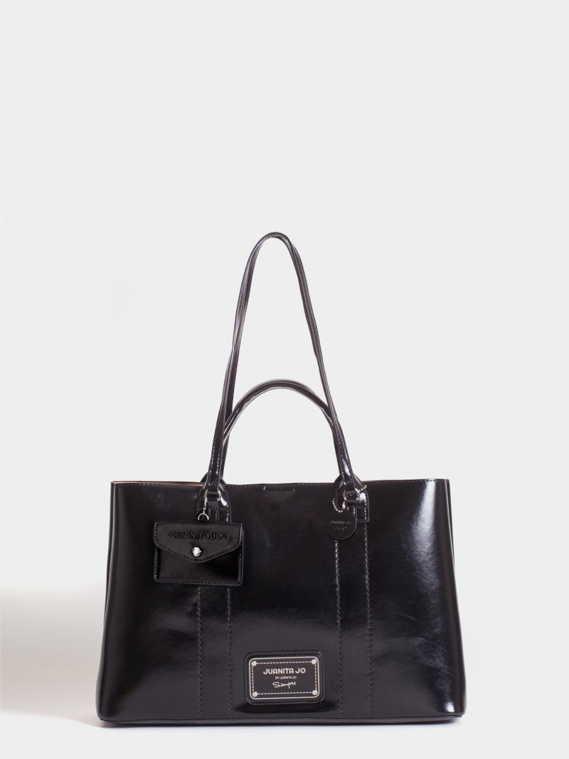 Cartera Con Porta Notebook Negra Worky