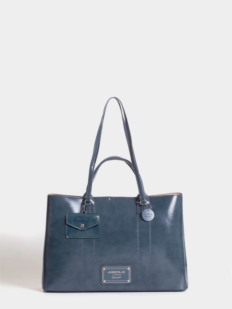 Cartera Con Porta Notebook Azul Worky