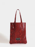 Tote Bag Roja De Cuero Génova