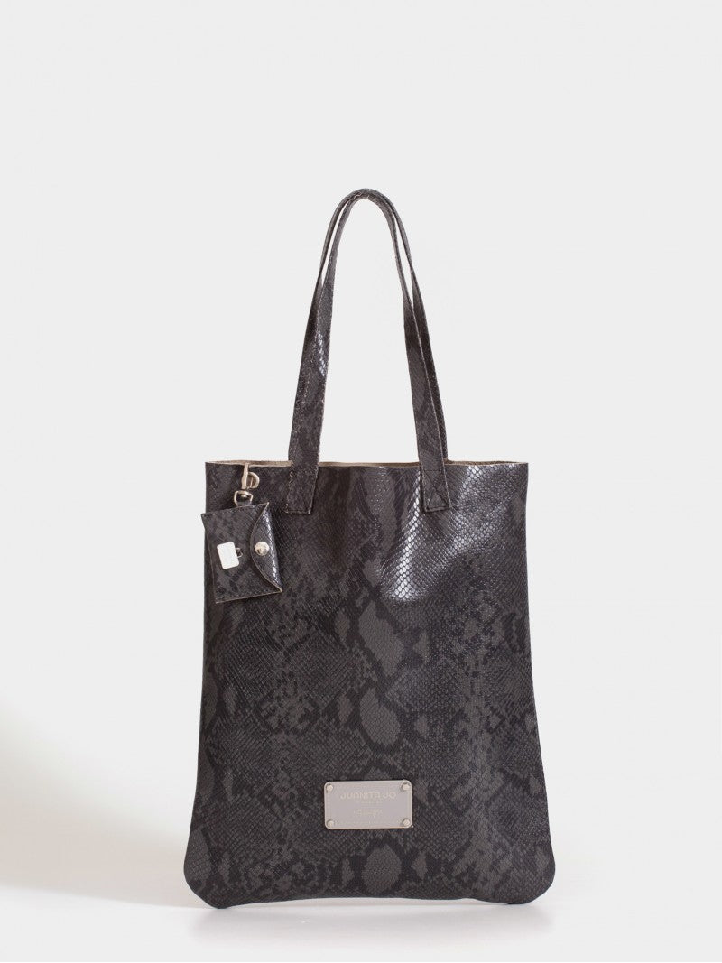 Tote Bag Gris De Cuero Génova