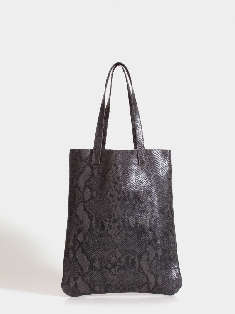 Tote Bag Gris De Cuero Génova