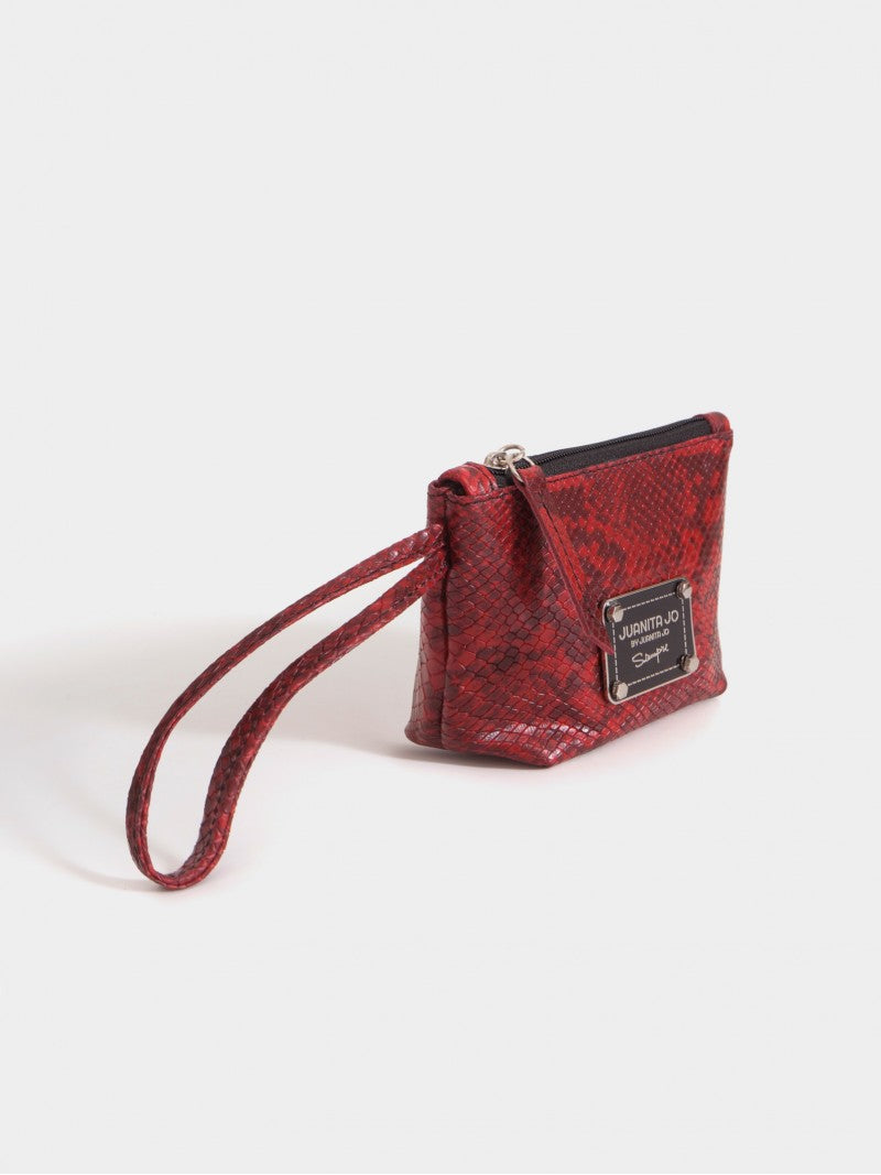 Monedero Rojo De Cuero Génova