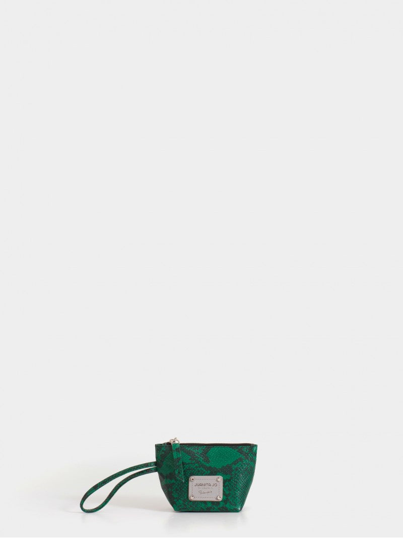 Monedero Verde De Cuero Génova