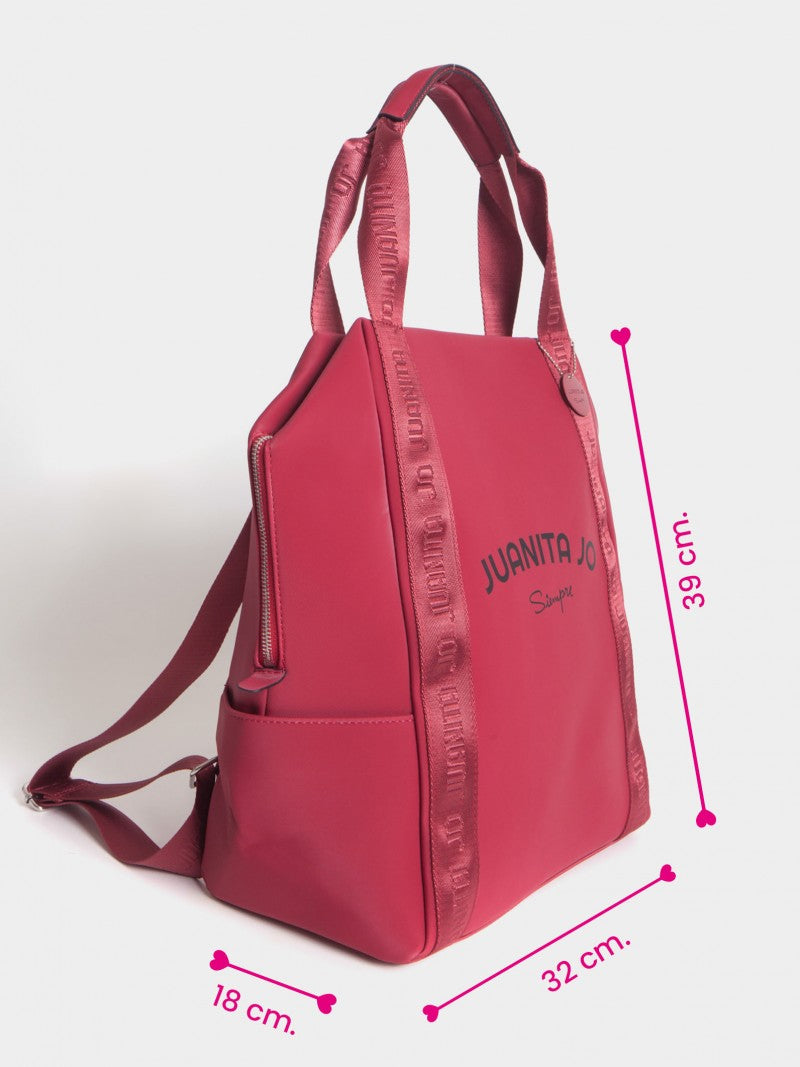 Mochila Y Cartera Roja 2 En 1 Fio