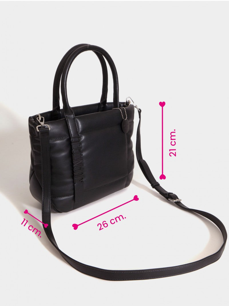 Cartera Negra Chica Puffer