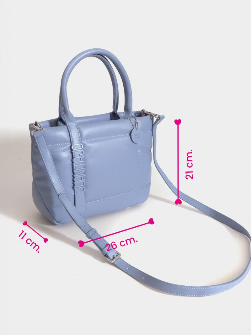 Cartera Chica Celeste Puffer