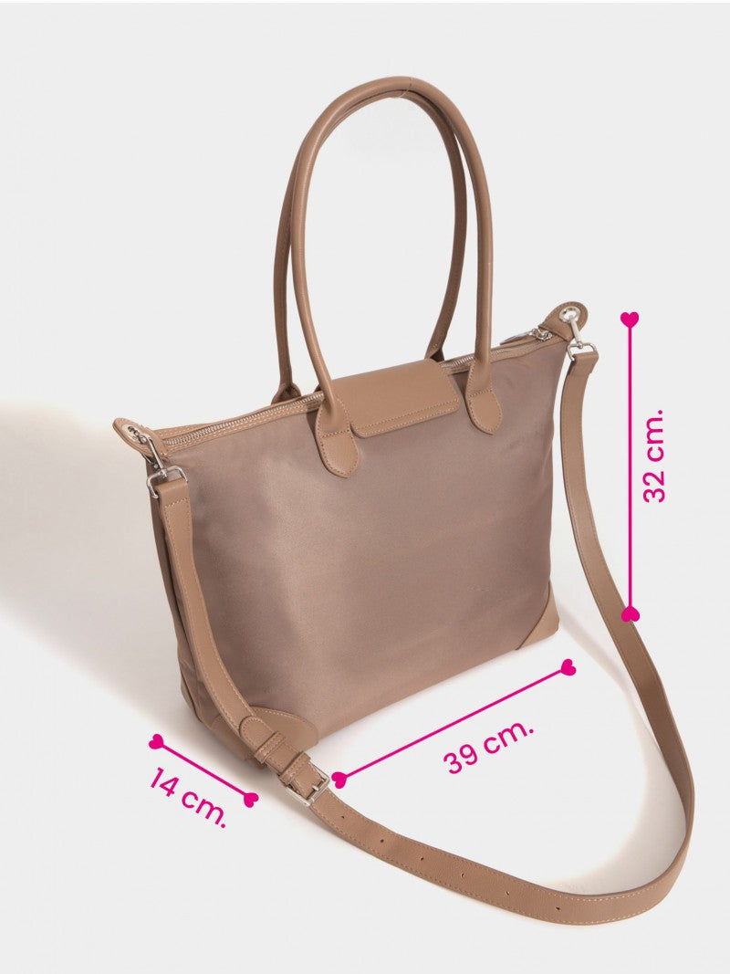Cartera Tipo Maletín Porta Notebook 14" Visón Mara