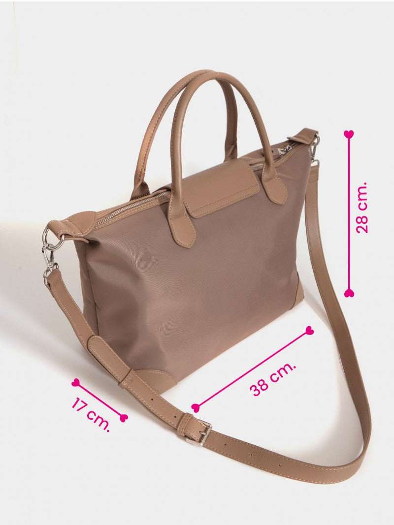 Cartera Mediana Tipo Maletín Visón Mara
