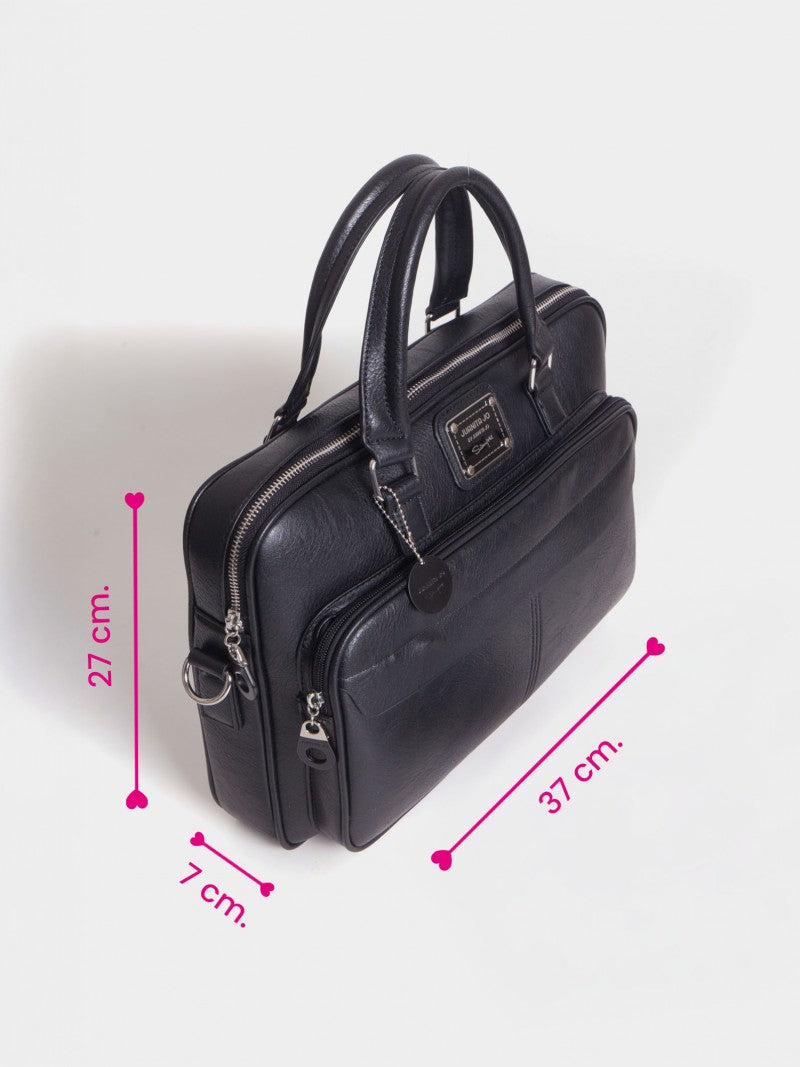 Maletín Porta Notebook Negro Boss Slim