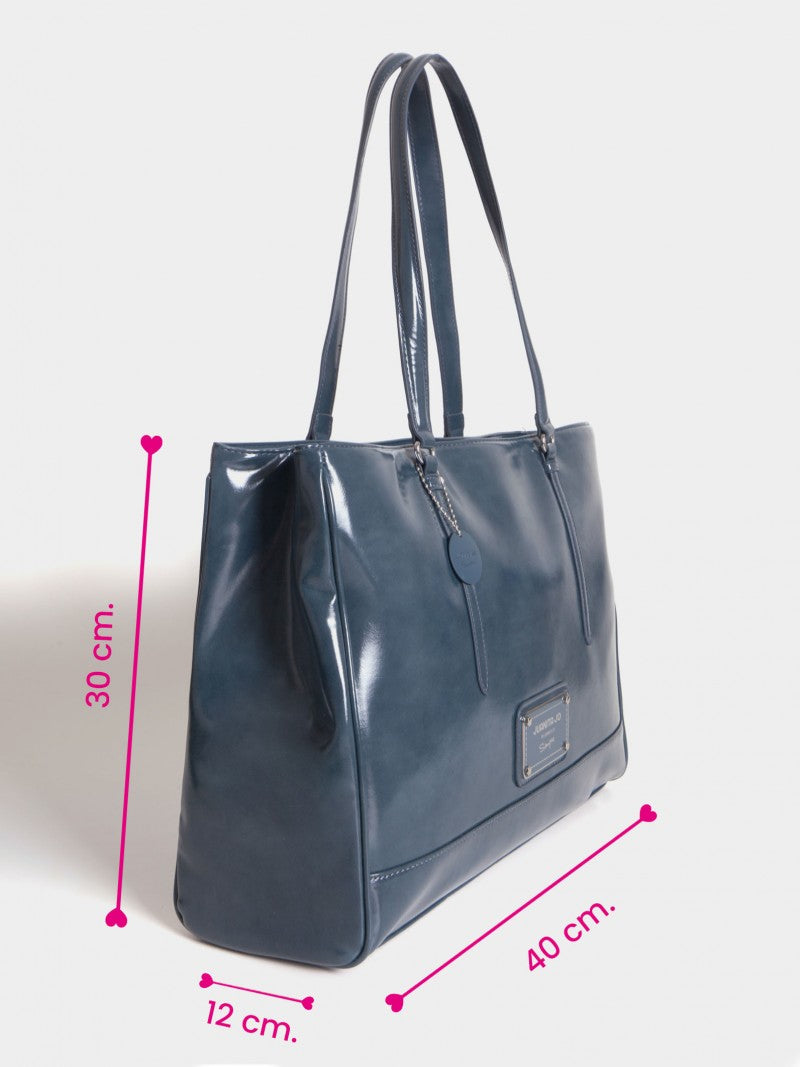 Cartera Porta Notebook Azul Worky Pro