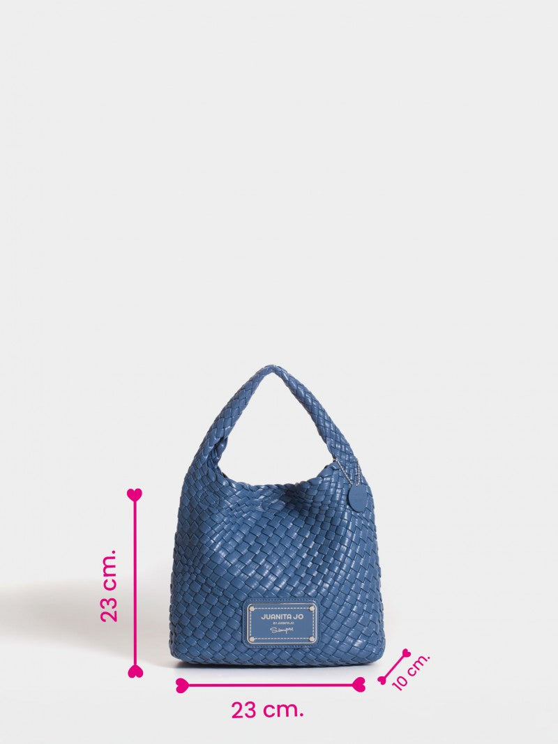 Cartera Azul Chica Lazo