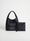 Set Lazo: Cartera Chica + Sobre Pouch Cuadrado Negro