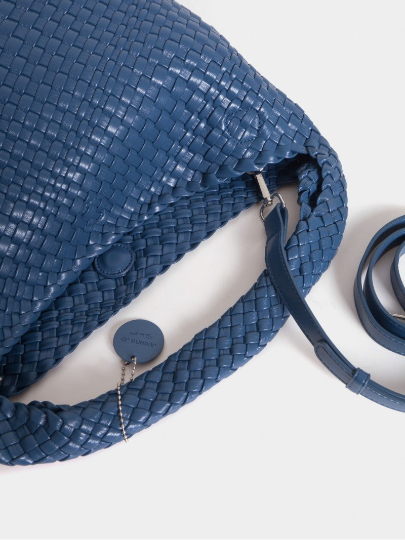 Set Lazo: Cartera Mediana + Sobre Pouch Rectangular Azul
