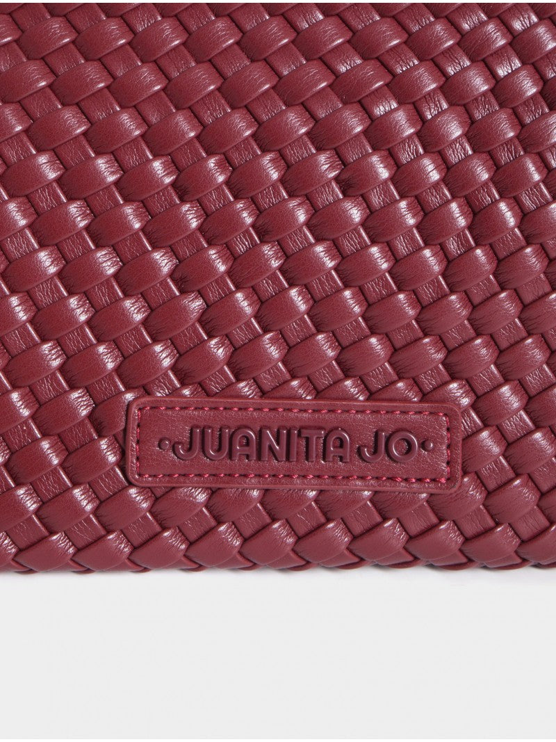 Set Lazo: Cartera Mediana + Sobre Pouch Rectangular Bordó