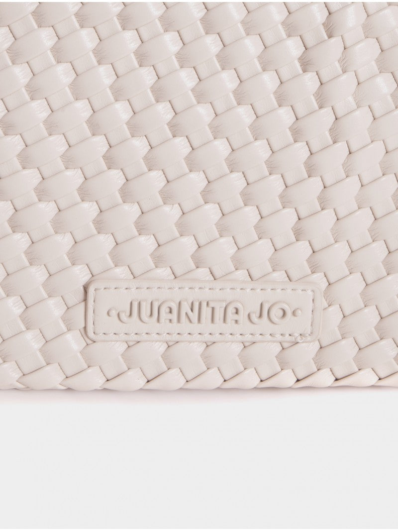 Set Lazo: Cartera Mediana + Sobre Pouch Rectangular Crema