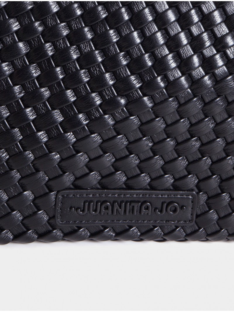 Set Lazo: Cartera Mediana + Sobre Pouch Rectangular Negro