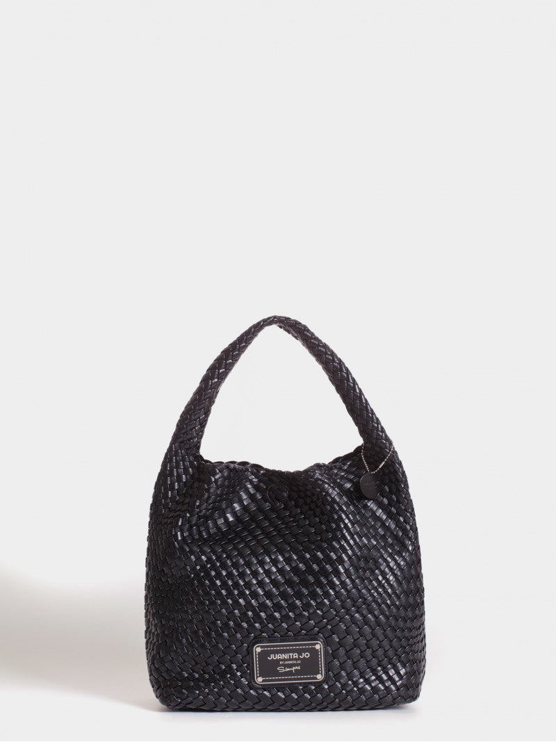 Set Lazo: Cartera Mediana + Sobre Pouch Rectangular Negro