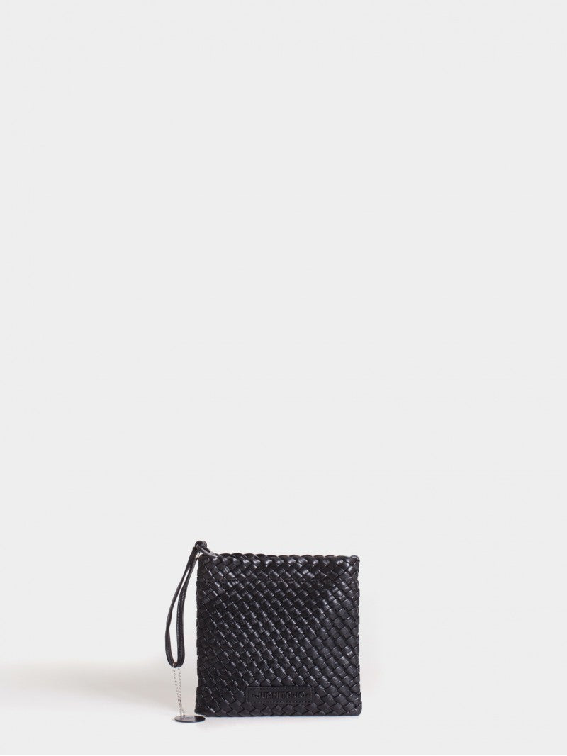 Set Lazo: Cartera Chica + Sobre Pouch Cuadrado Negro