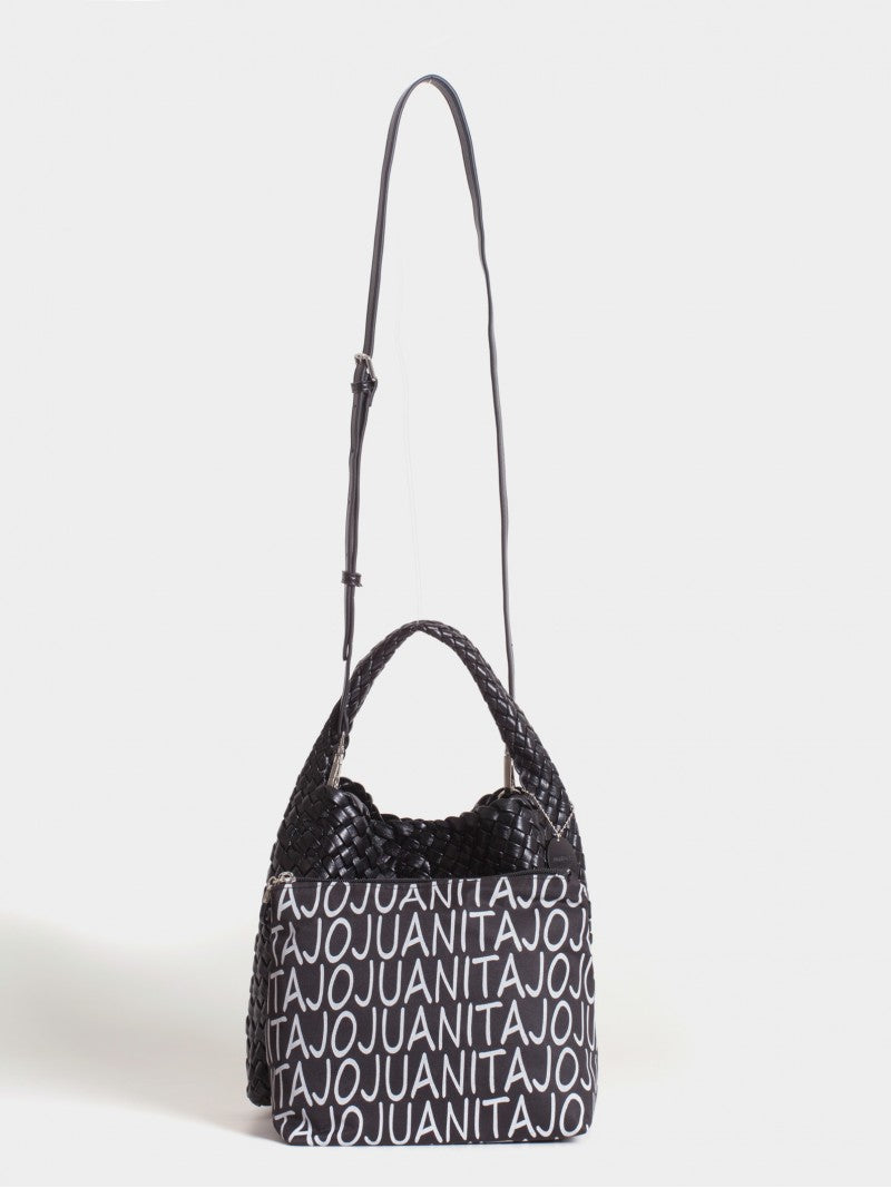 Set Lazo: Cartera Chica + Sobre Pouch Cuadrado Negro