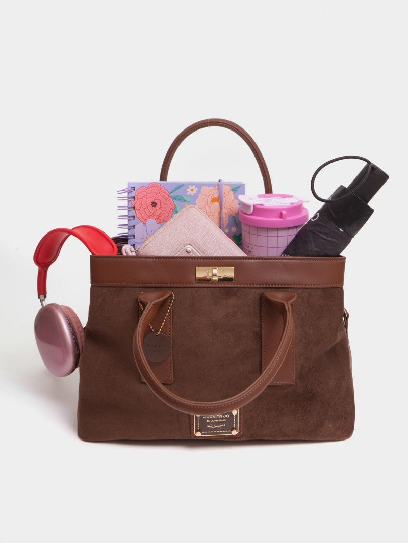 Cartera De Mano Marrón Virginia