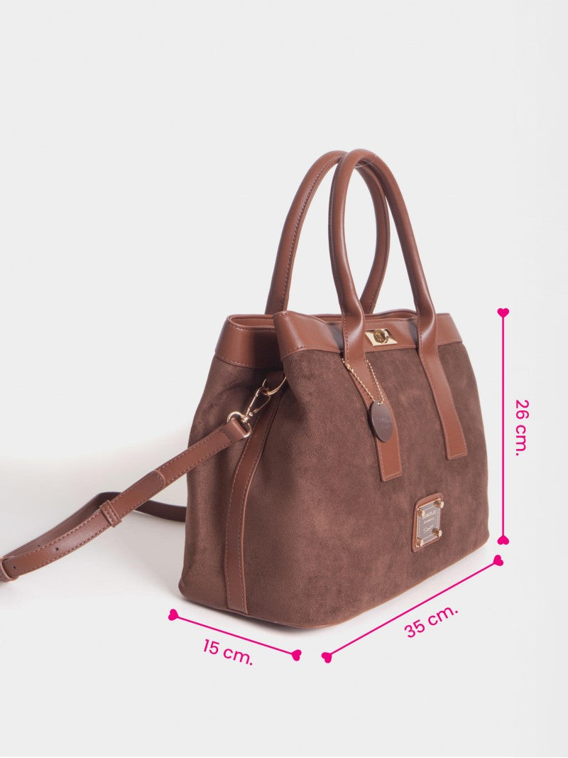 Cartera De Mano Marrón Virginia