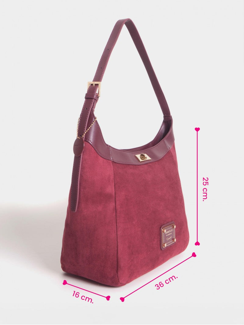 Cartera De Hombro Bordó Virginia