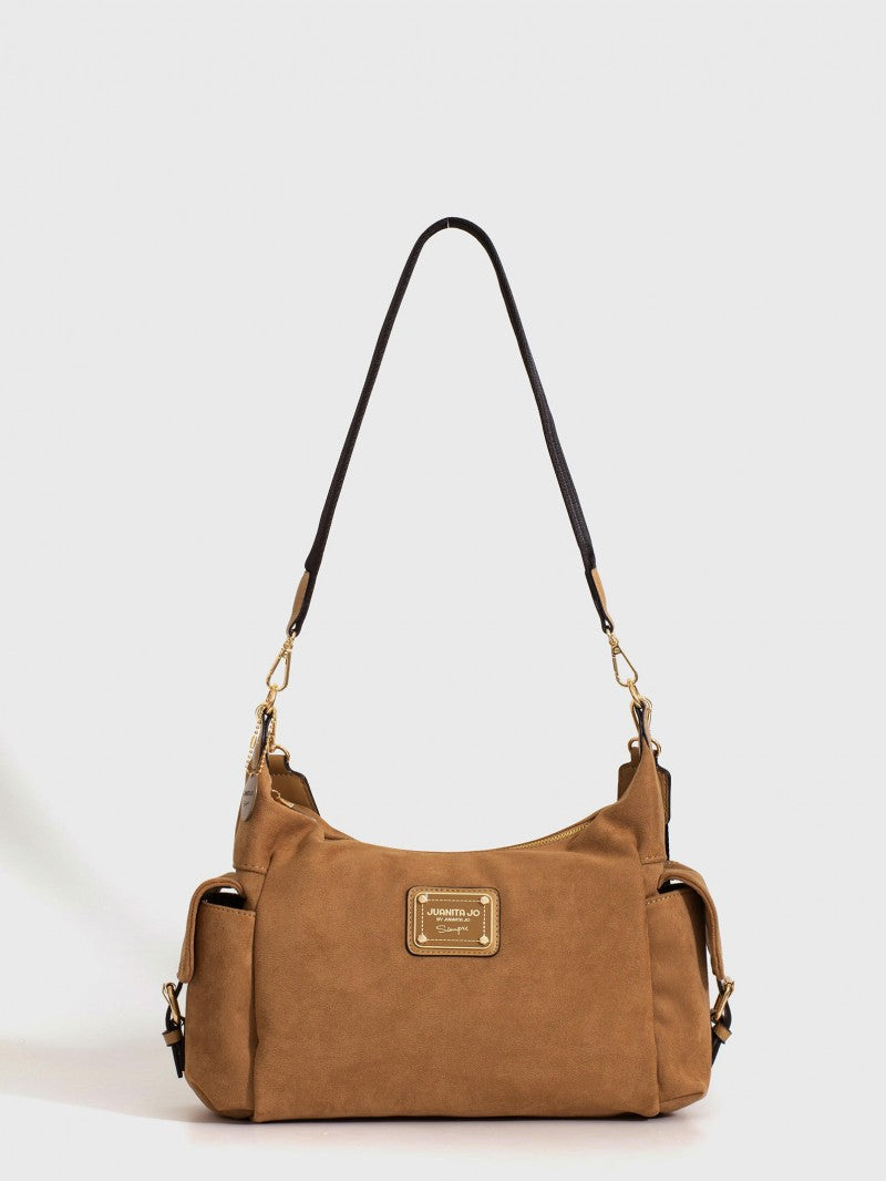 Cartera De Hombro Camel Montana
