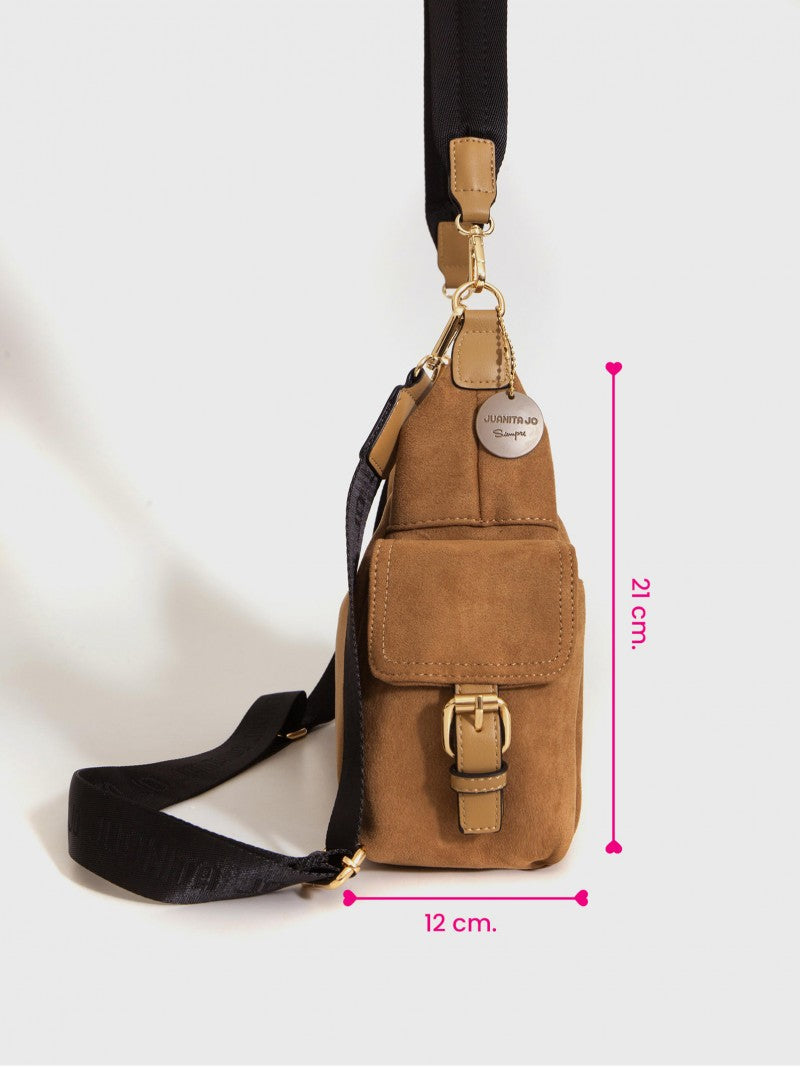 Cartera De Hombro Camel Montana