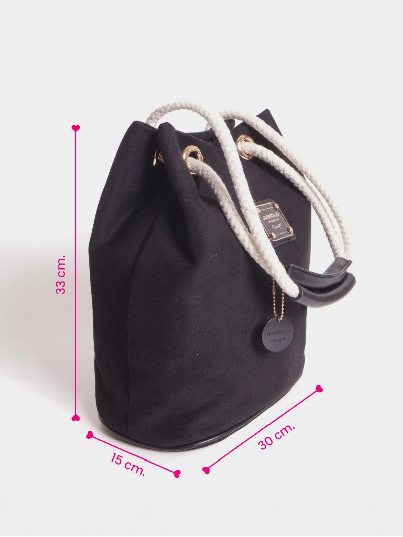 Cartera Bucket Negra Montana