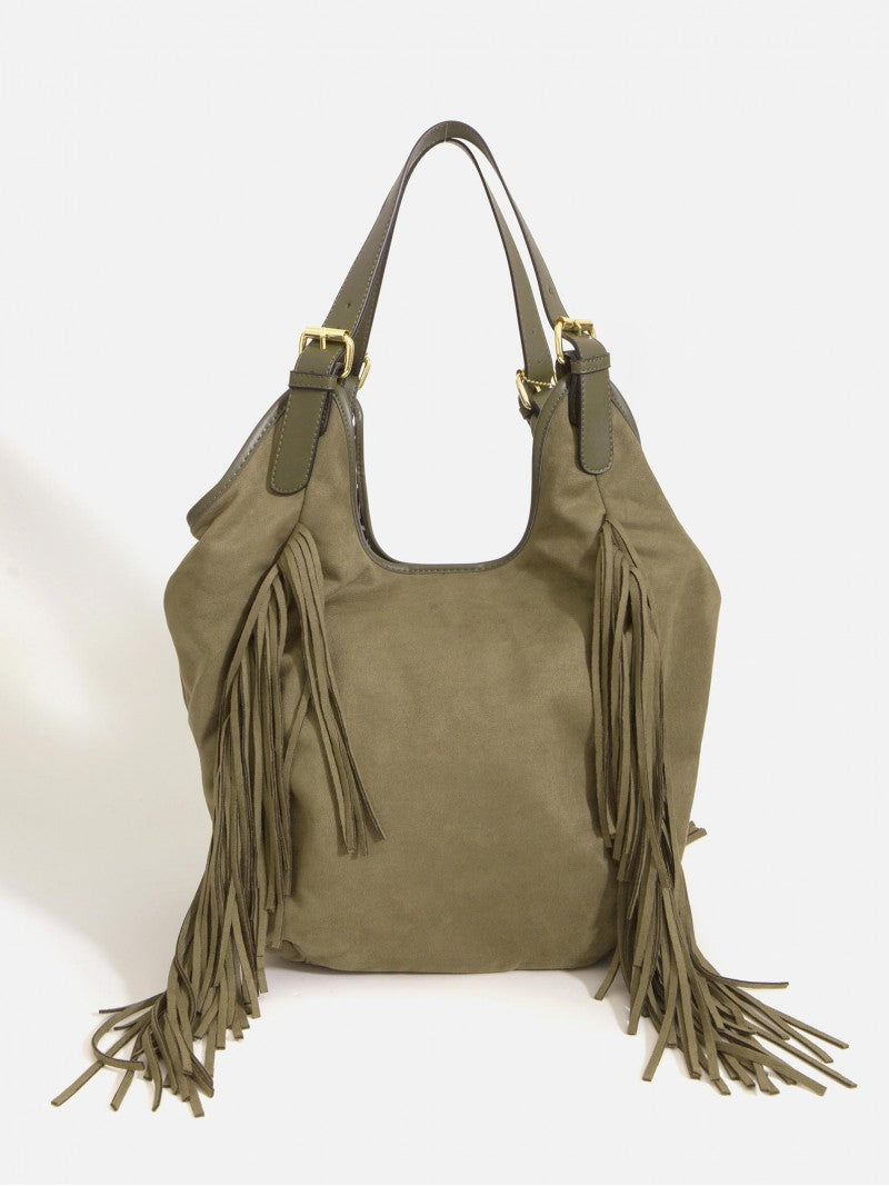Cartera Flecos Mediana Verde Montana