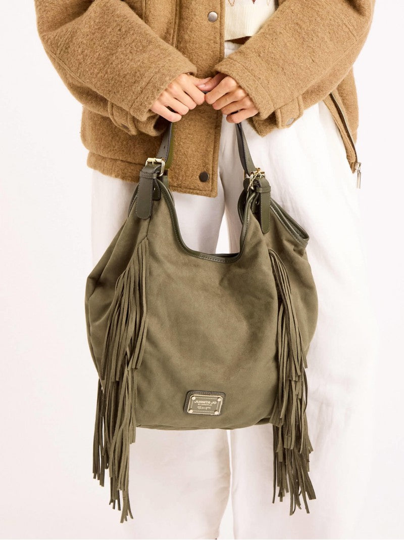 Cartera Flecos Mediana Verde Montana