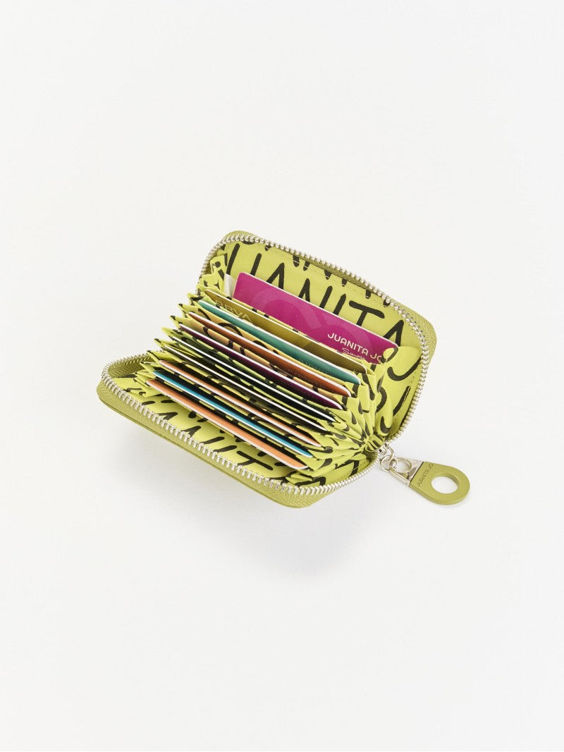 Tarjetero Verde Abanico De Novytex Con Chapa