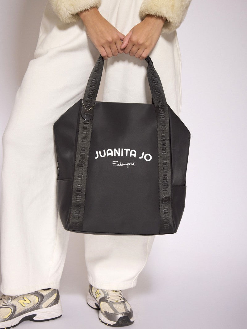 Mochila Y Cartera Negra 2 En 1 Fio