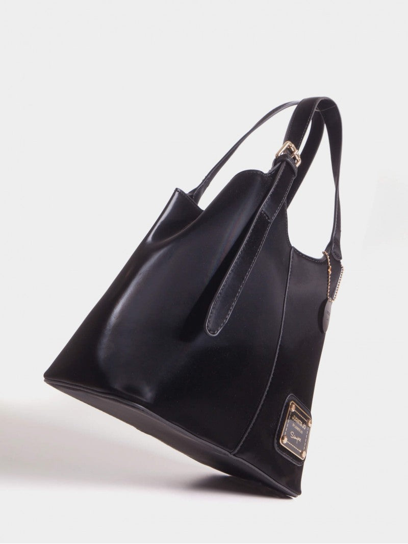 Cartera De Mano Y Minibag Meryl Negro