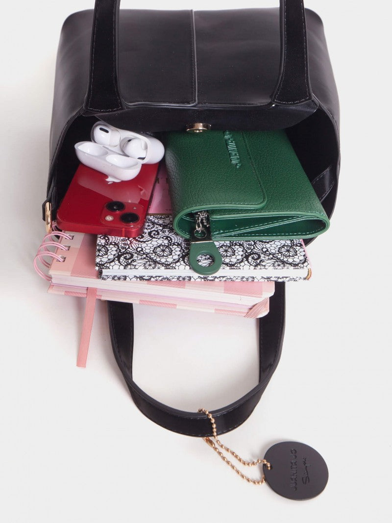 Cartera De Mano Y Minibag Meryl Negro