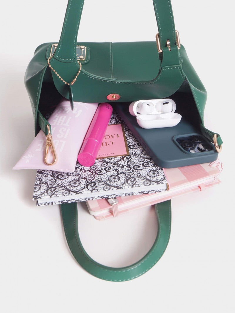 Cartera De Mano Y Minibag Meryl Verde