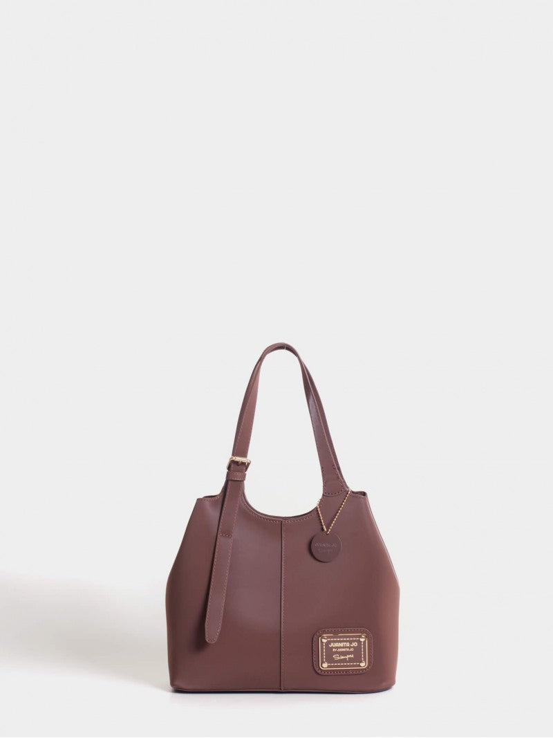 Cartera De Mano Y Minibag Meryl Chocolate