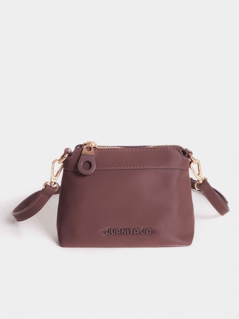 Cartera De Mano Y Minibag Meryl Chocolate