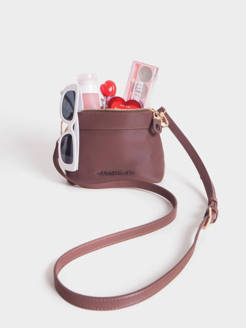 Cartera De Mano Y Minibag Meryl Chocolate