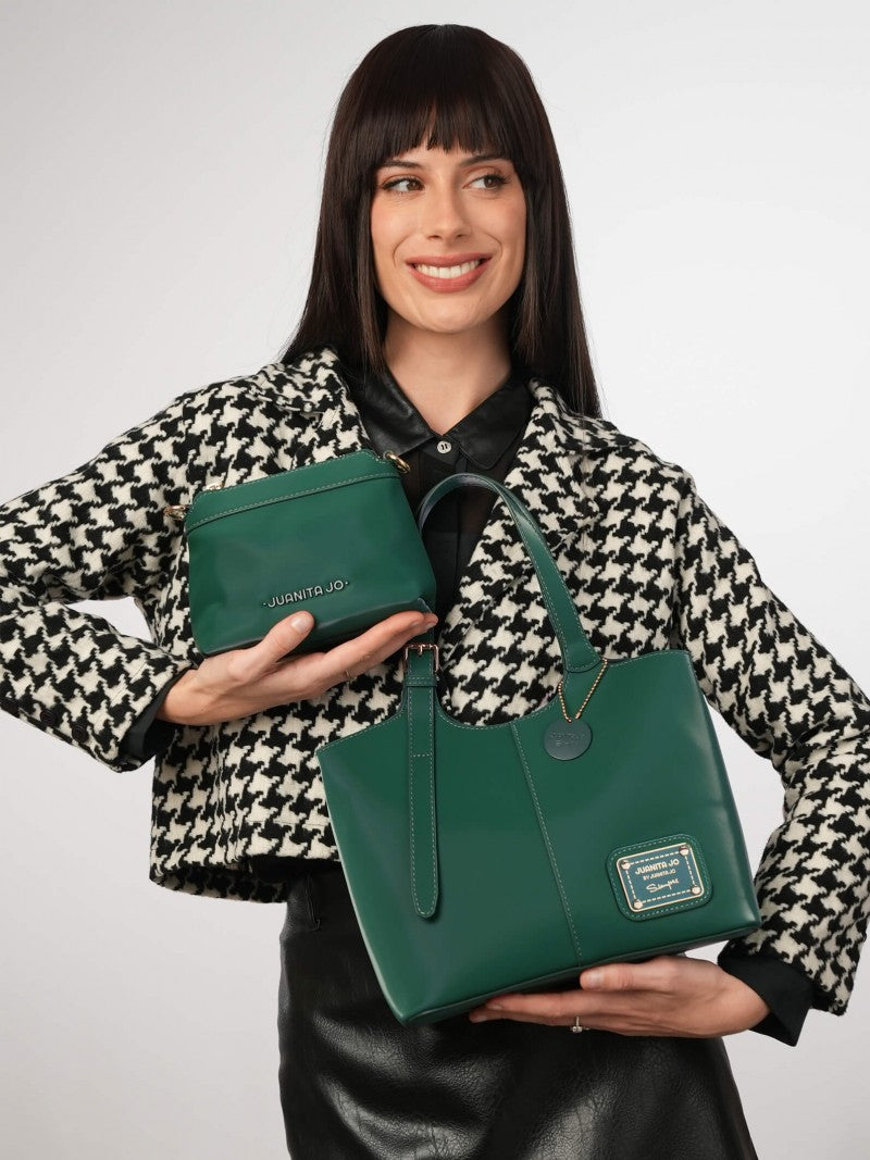 Cartera De Mano Y Minibag Meryl Verde