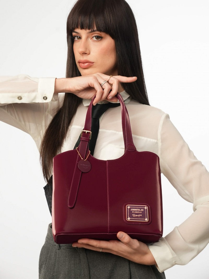Cartera De Mano Y Minibag Meryl Bordó