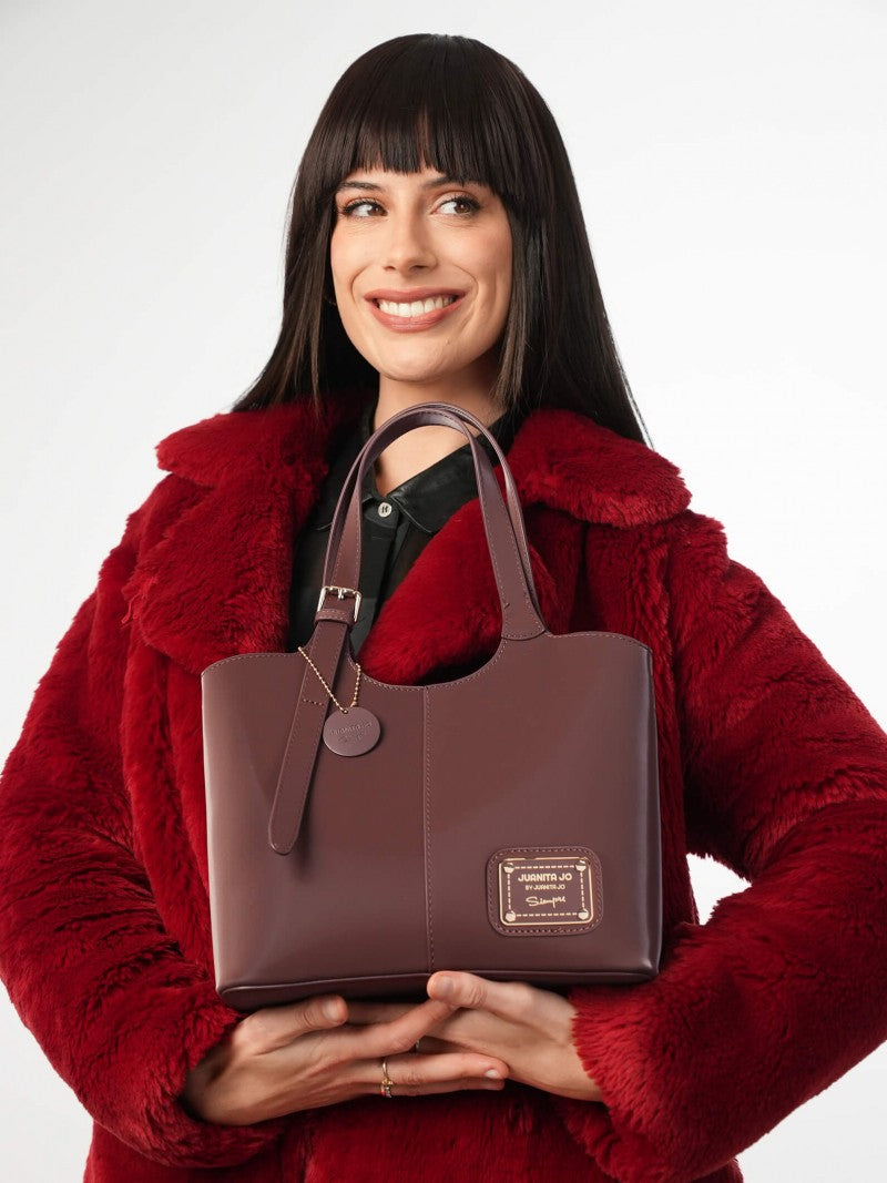 Cartera De Mano Y Minibag Meryl Chocolate