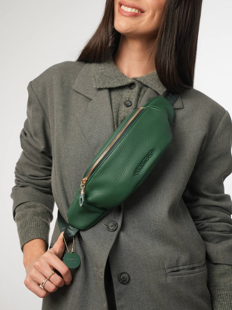 Riñonera Verde Revel Con Bolsillo Antirrobo