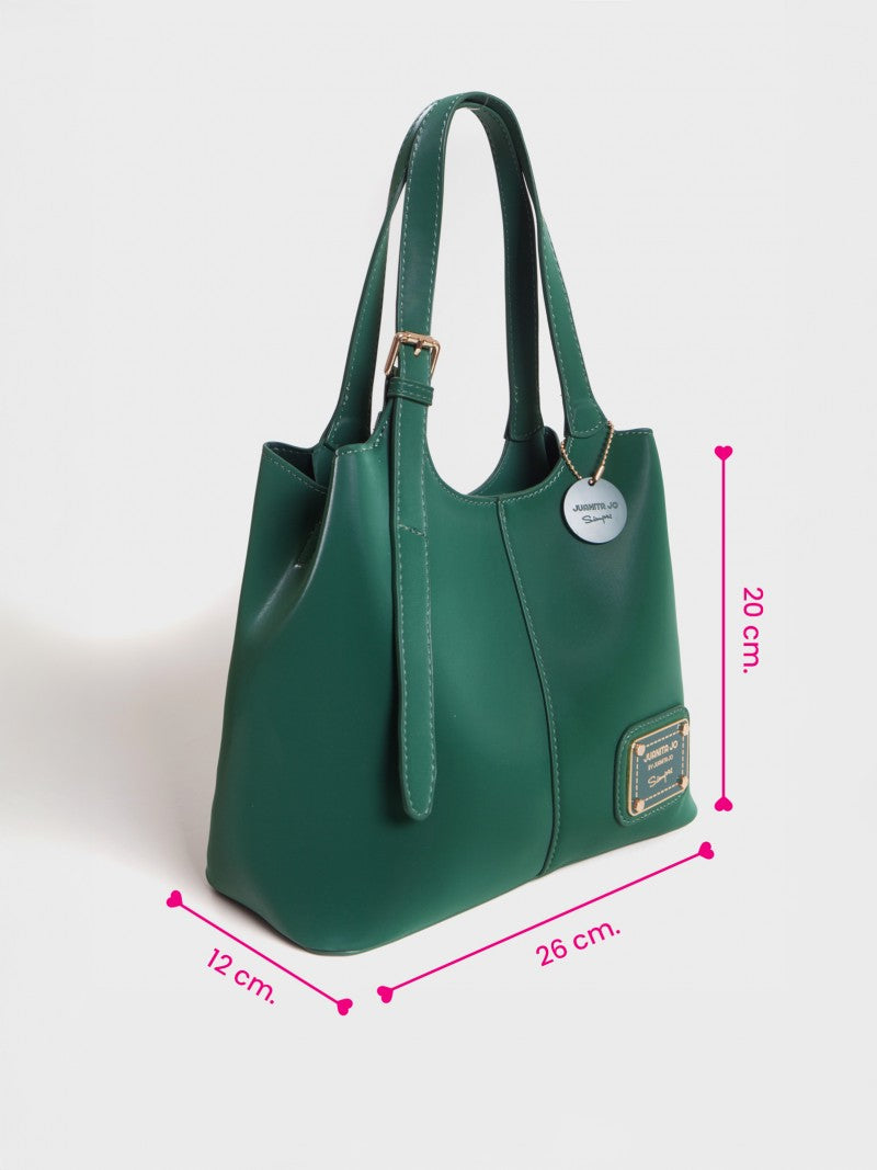 Cartera De Mano Y Minibag Meryl Verde
